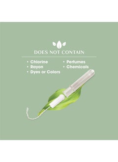 ORGANYC Organyc 100% Certified Organic Cotton Tampons, Plant-Based Eco-Applicator, Regular Flow, 16 Count(Pack of 1)  - Image 3