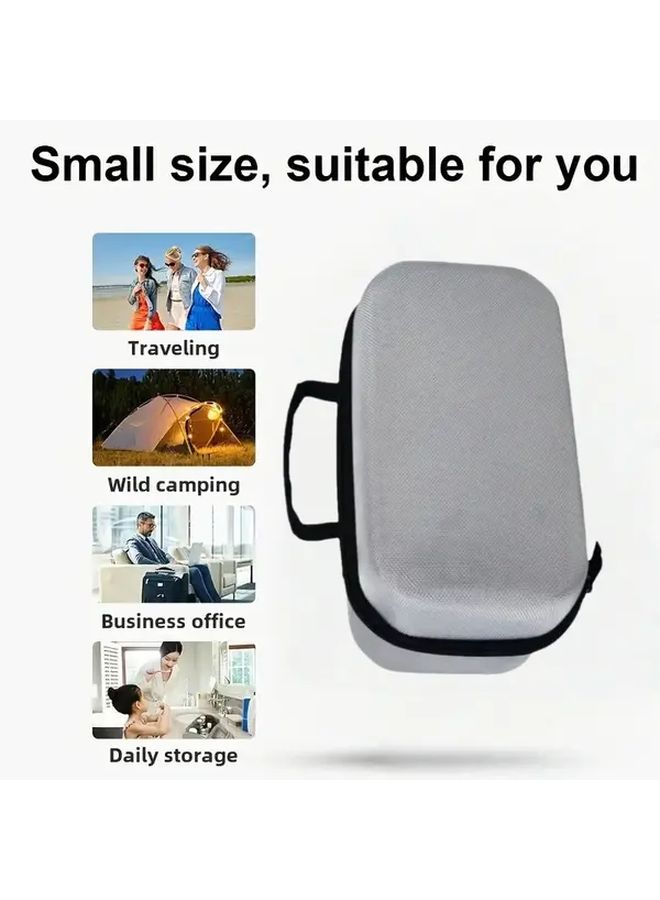 Gray Hard Shell Storage Case For HY300 Pro Projector Durable Travel Organizer With Accessory Mesh Pocket - Image 3