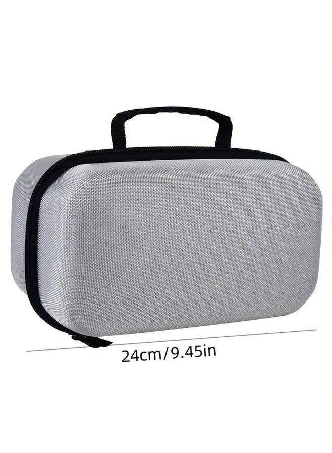 Gray Hard Shell Storage Case For HY300 Pro Projector Durable Travel Organizer With Accessory Mesh Pocket - Image 2
