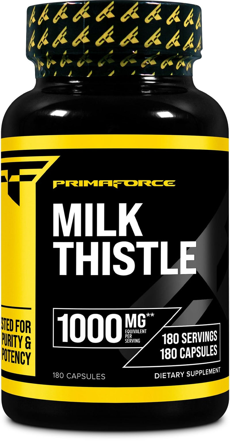 Primaforce Milk Thistle 180 Capsules 1000mg Equivalent Gluten Free NonGMO Dietary Supplement from 250mg of 41 Extract