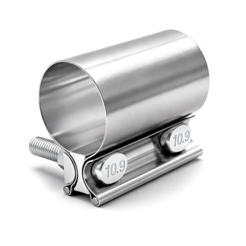 Tnuocke 175 Butt Joint Band Exhaust Seal Clamp Sleeve45mm Stainless Steel Exhaust Sleeve Band for Exhaust Pipe MufflerManifoldsCoupler H03145 - Image 1