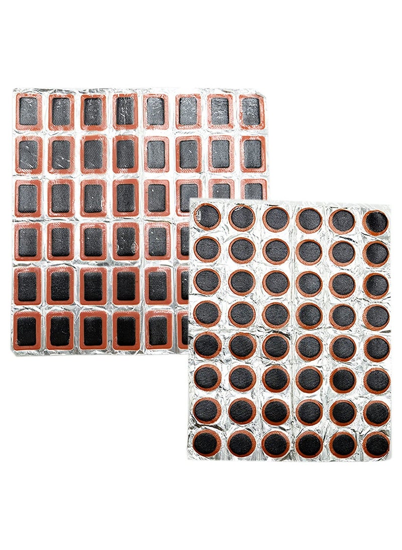Generic Puncture Repair Kit, 288 Pcs Square Patch+Round Patch, Bicycle Tube Puncture Rubber Patches, Bike Repair Patches, Inner Tube Puncture Repair Kit  - Image 1