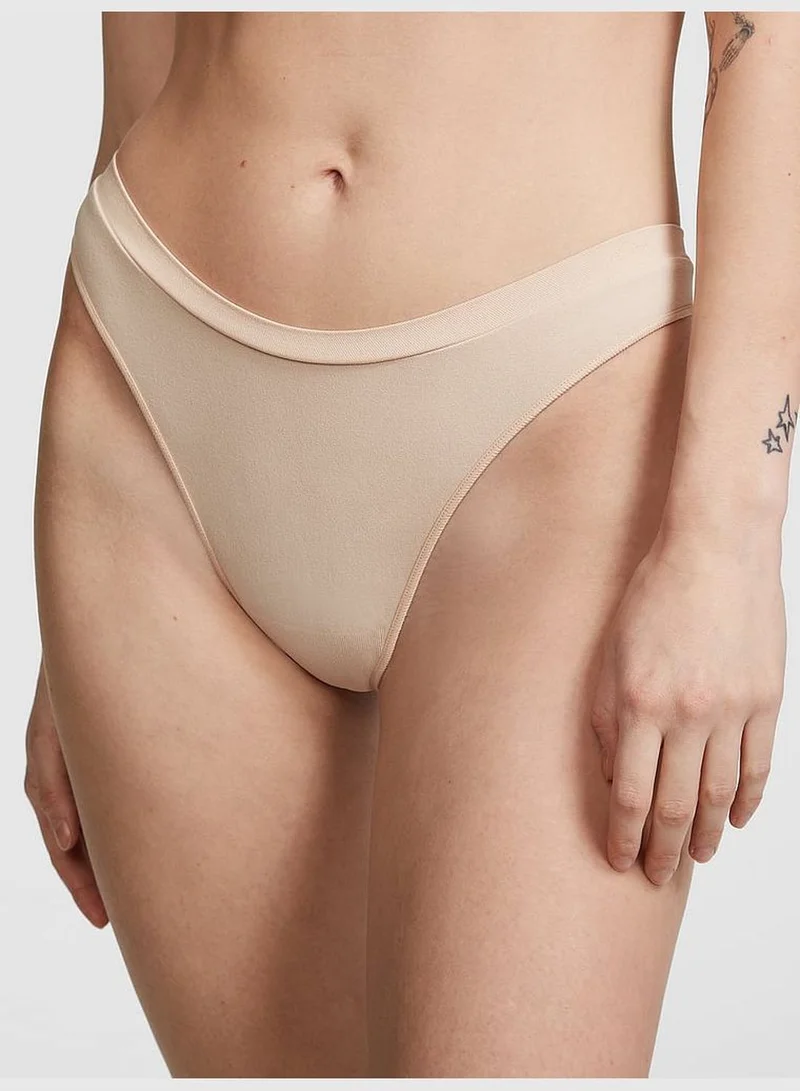 PINK Seamless High-Leg Thong Panty