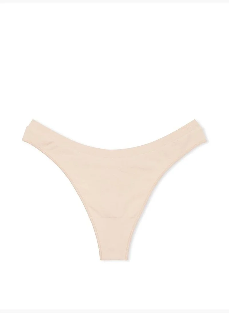 PINK Seamless High-Leg Thong Panty