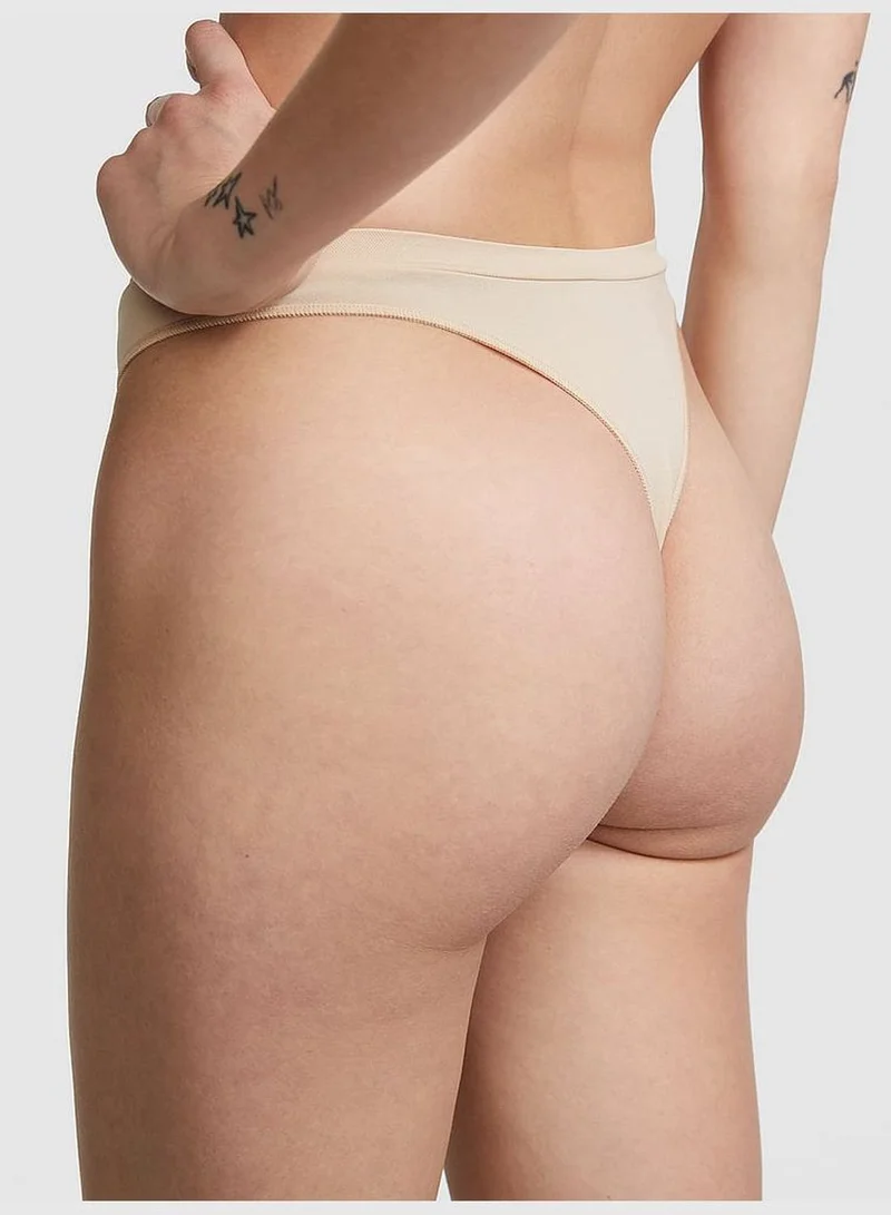 PINK Seamless High-Leg Thong Panty