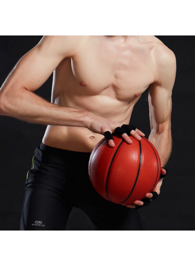 chidong Chidong Basketball Volleyball Finger Joint Protector, Anti-sprain Sports Non-slip Elastic Bandage Finger Sleeve, Black, 10 Pieces - Image 2