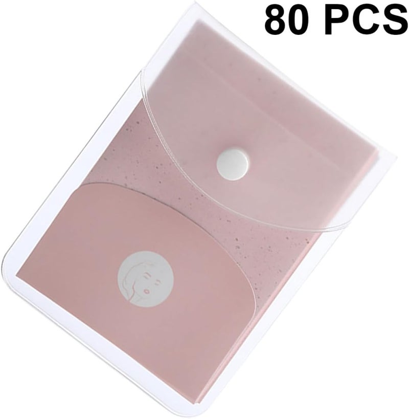 Gatuida 80pcs Facial Oil Absorbing Blotting Sheets Linen Fiber and Pine Wood Pulp for Oily Skin Refreshing Face Blotting Paper for Men and Women Random Color - Image 4