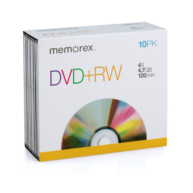 Memorex MEM05509 DVD plus RW 4.7GB Slim 4x Discs, 10 Pack - Image 3