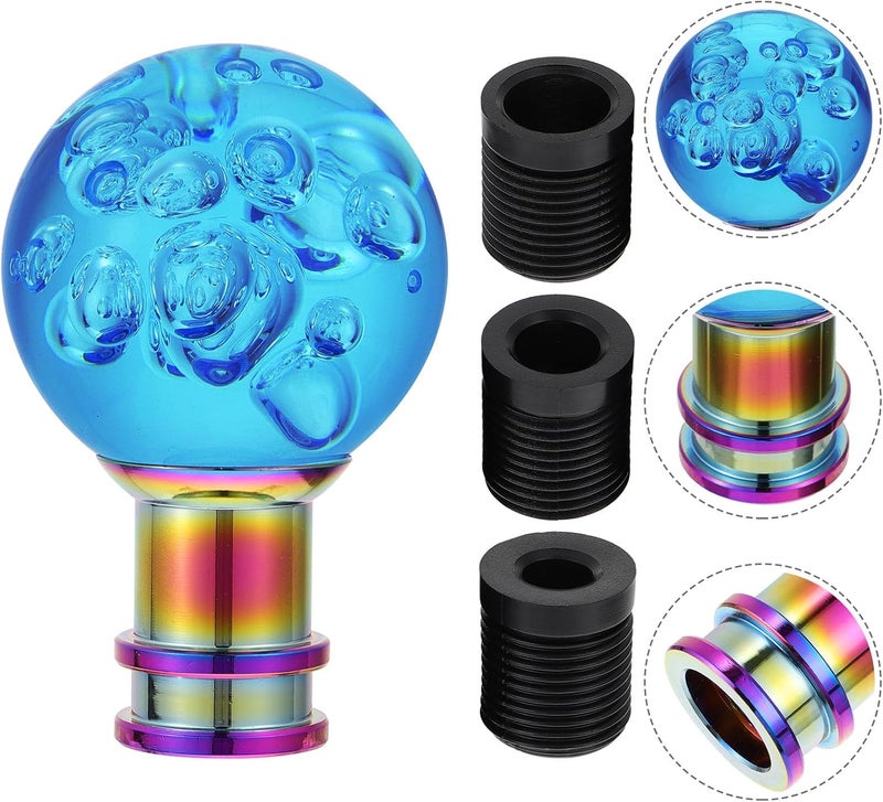 All item simple matching build Manual Gear Shift Knob with Dark Blue Acrylic Crystal Bubble, Round Car Knob Head with 3pcs M8 M10 12mm Adapters for Manual Transmission Vehicles Global upgraded economical craftsmanship General compatible design Home & light industrial compatible Ready goods scheduled ship Easy daily handling design Local market compliant trusted quality Spec upgraded improved quality Cost saving design picks Flexible trendy construction Wear resistant Trendy economical quality Stable base Compact trendy practical build Oil resistant Low wear optimized design Upgraded classic design Diverse application fit High precision lightweight material Assorted trendy color picks Hardened processed substance All storage space compatible Simple multi-color universal build Occasional & permanent usable Light & sturdy - Image 5