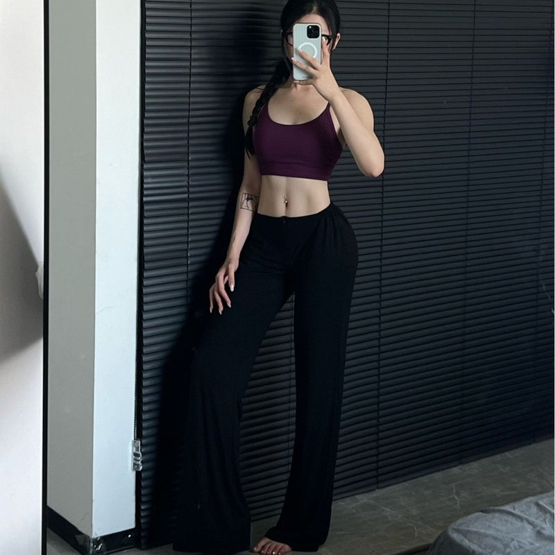 Women's Yoga Pants Straight Leg High Waist with Zipper - Image 5