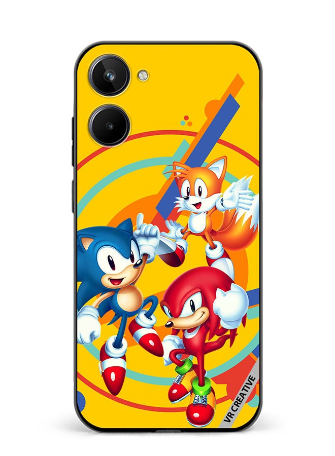 VR CREATIVE Protective Case Cover For Realme 10 Sonic Design Multicolour - Image 1