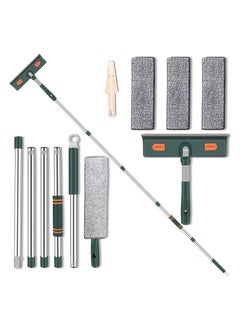 Generic 210cm Extendable Window Cleaning Equipment 2 in 1 Window Cleaning Kit, Cleaning Pole and Window Squeegee Cleaner with Bendable Head for Cleaning High Windows  - Image 1