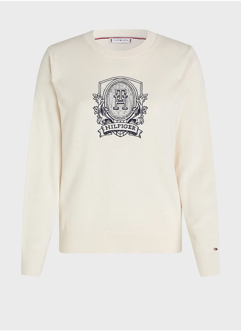 TOMMY HILFIGER Crew Neck Graphic Sweater