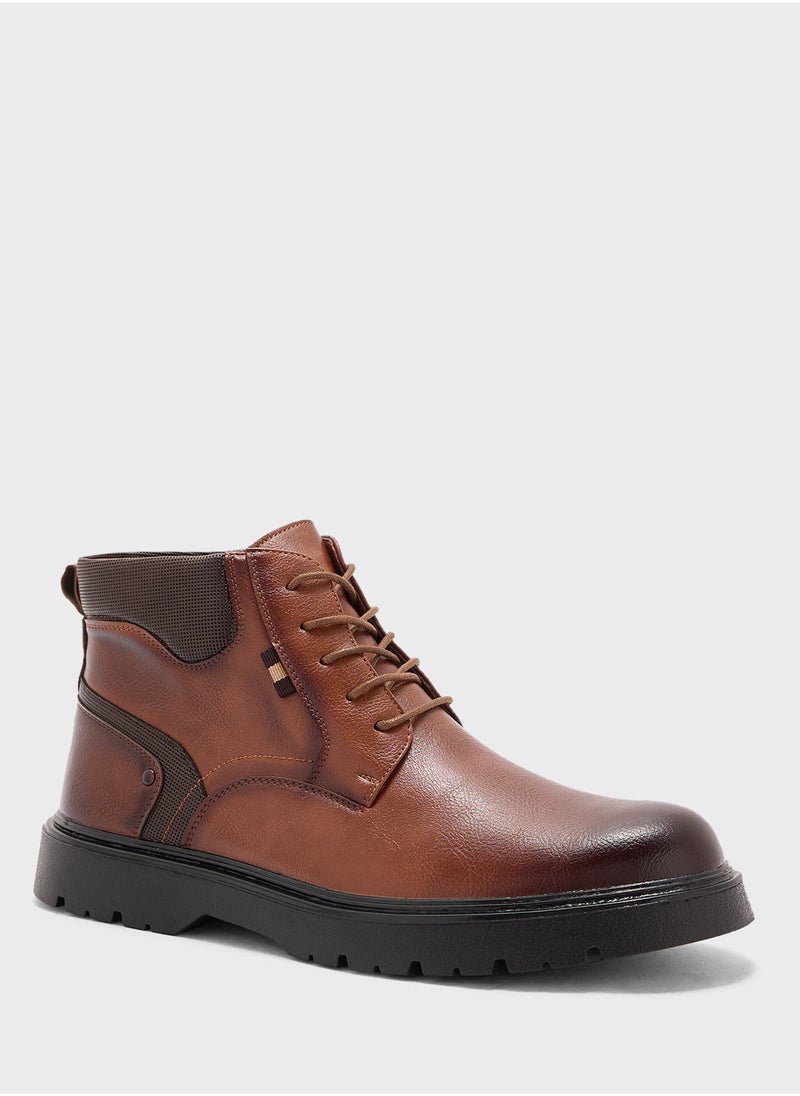 Robert Wood Ankle Lace Up Biker Boots  - Image 2