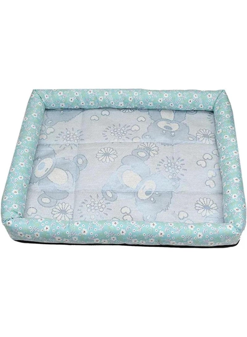 GGOOT Mat Cooling Sofa Pet Accessories Bed Small Breeds Dogs Blanket Cushions Products Baskets Large Big Cushion Pets Puppy Beds(Blue,S) - Image 1