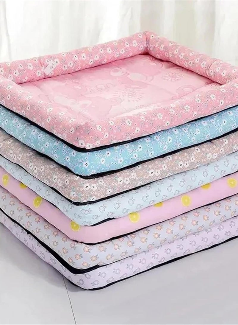 GGOOT Mat Cooling Sofa Pet Accessories Bed Small Breeds Dogs Blanket Cushions Products Baskets Large Big Cushion Pets Puppy Beds(Blue,S) - Image 5