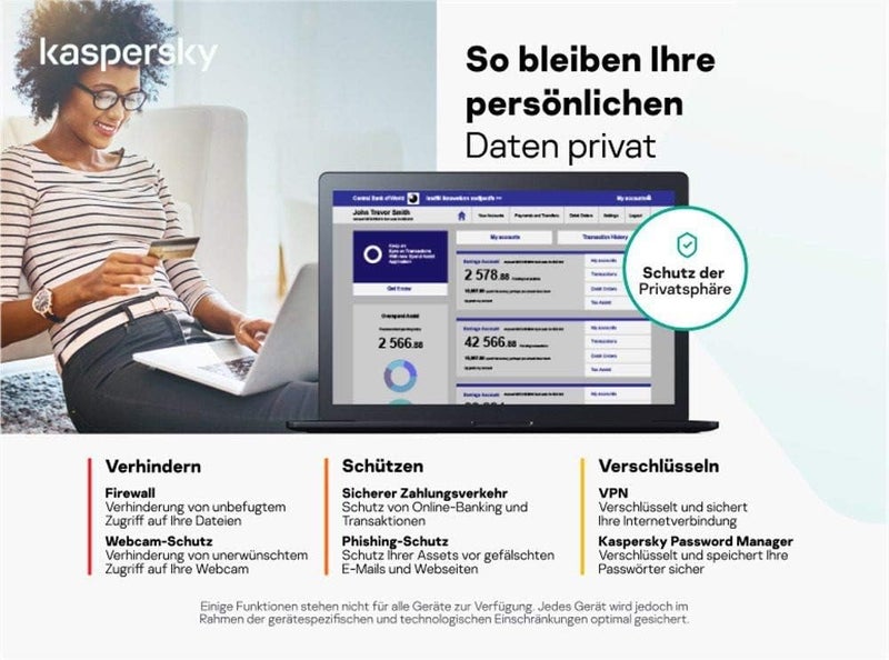 كاسبرسكي توتال سكيوريتي 2021 قياسي | جهاز واحد | سنة واحدة | ويندوز/ماك/أندرويد | رمز التفعيل في العبوة القياسية - Image 4