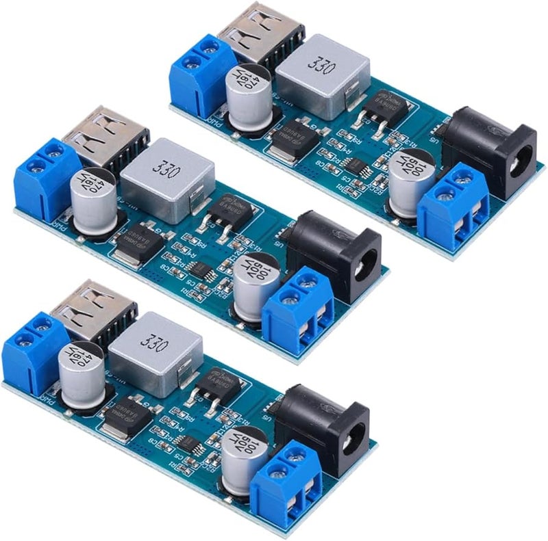 3 Pcs Adjustable Dc Dc Buck Converter Module 24v 12v To 5v 5a Step Down Power Supply - Image 1