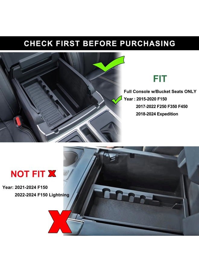 PIMCAR Compatible with Ford 2015-2020 F150, 2017-2022 F250 F350 F450, 2018-2022 Expedition Center Console Organizer Insert Tray Pallet Storage Accessories (Work Great with The Factory Tray) - One Tray - Image 3