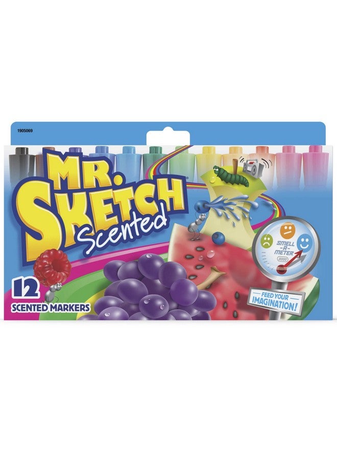 مستر.سكيتش أقلام تحديد معطرة، برأس مشطوف، ألوان متنوعة، 12 قطعة - Image 4