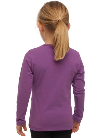 Lovetti Light Purple Basic Seasonal Lycra Long Sleeve Girls T-Shirt  - Image 4