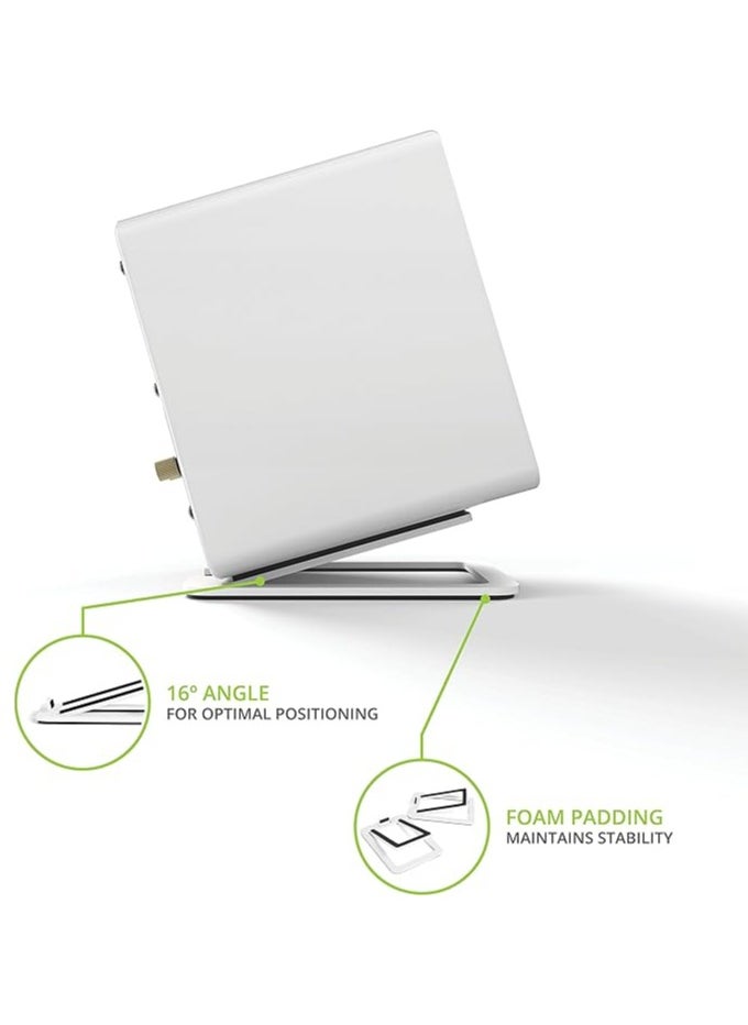 Generic - Desktop Computer Audio Stand, Desktop Computer Speaker Bracket Bracket (White, 11.5*15.5*0.03cm) - Image 1