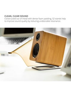 Generic Desktop Computer Audio Stand, Desktop Computer Speaker Bracket Bracket (White, 11.5*15.5*0.03cm)  - Image 4