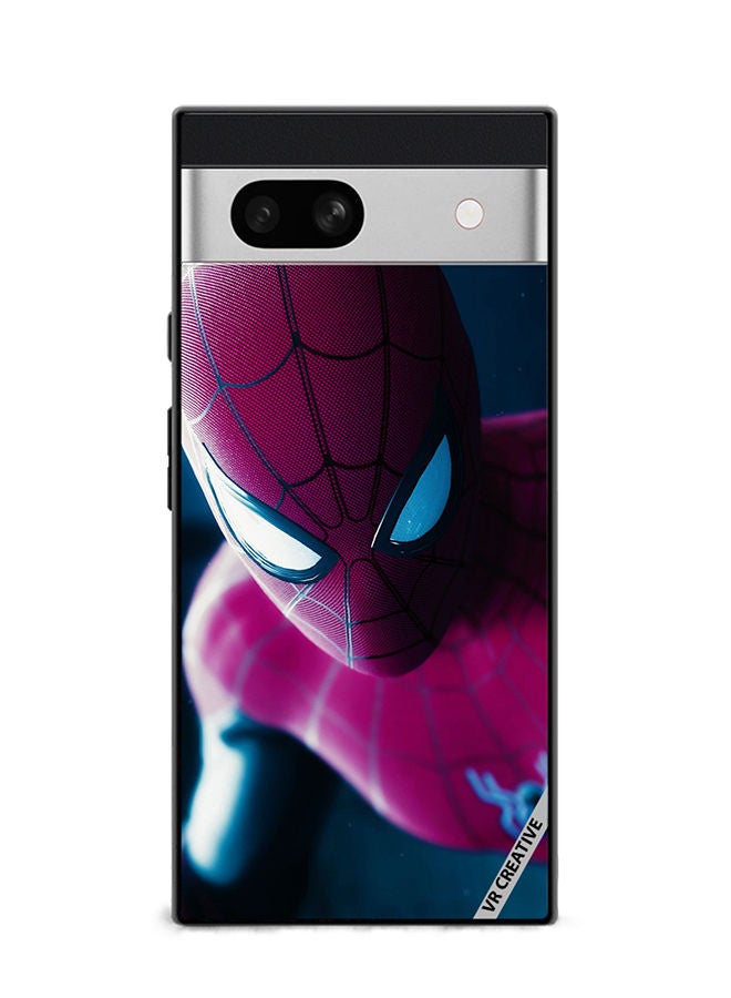 VR CREATIVE Protective Case Cover For Google Pixel 7a Spiderman Design Multicolour - Image 1