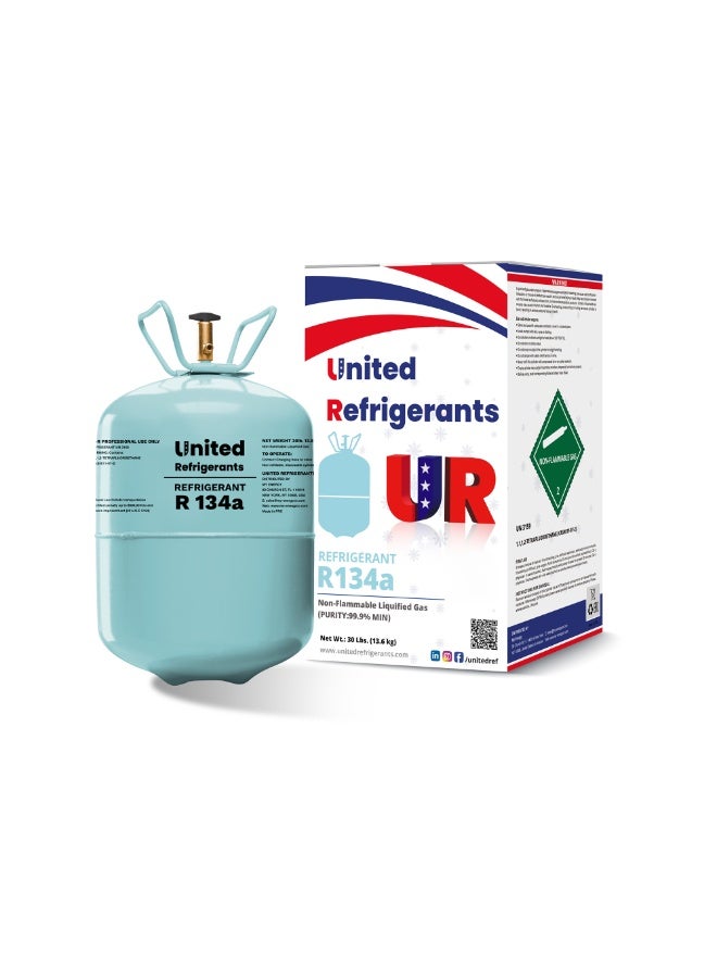 United Refrigerants R134A Refrigerant Gas 13.6KG – Automotive & HVAC Cooling Gas Cylinder