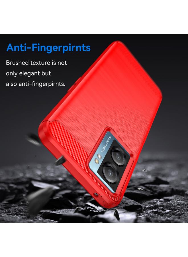 erorex Case For Realme Narzo 50 5G Brushed Texture Carbon Fiber TPU Phone Case - Image 3