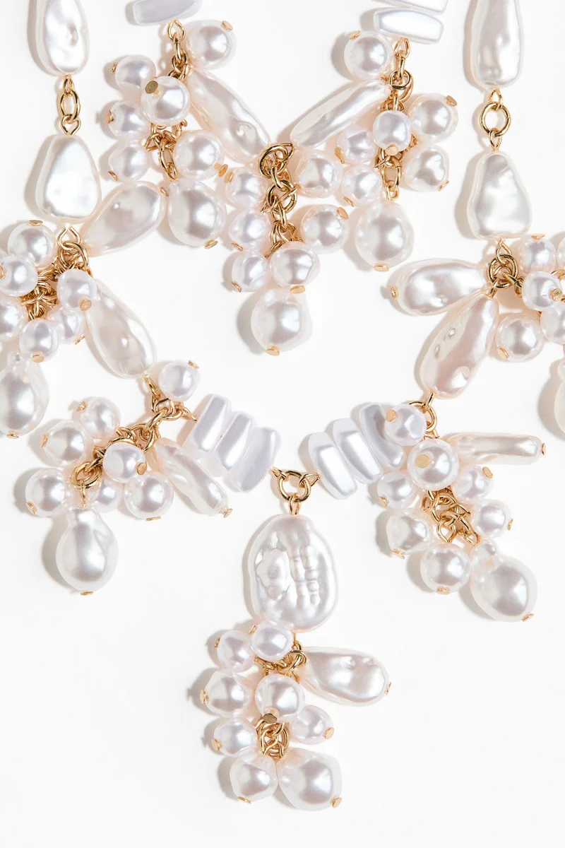 اتش اند ام قلادة مزينة بخرز مجمع