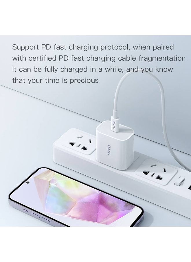 توتو TOTU CB-1-CC 60W USB-C/TYPE-C إلى كابل بيانات الشحن السريع لـ USB-C/TYPE-C ، الطول: 1M (أبيض)  - Image 3
