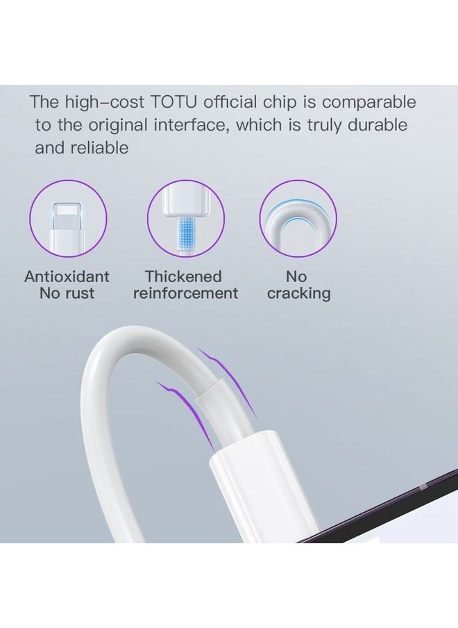 توتو TOTU CB-1-CC 60W USB-C/TYPE-C إلى كابل بيانات الشحن السريع لـ USB-C/TYPE-C ، الطول: 1M (أبيض)  - Image 4