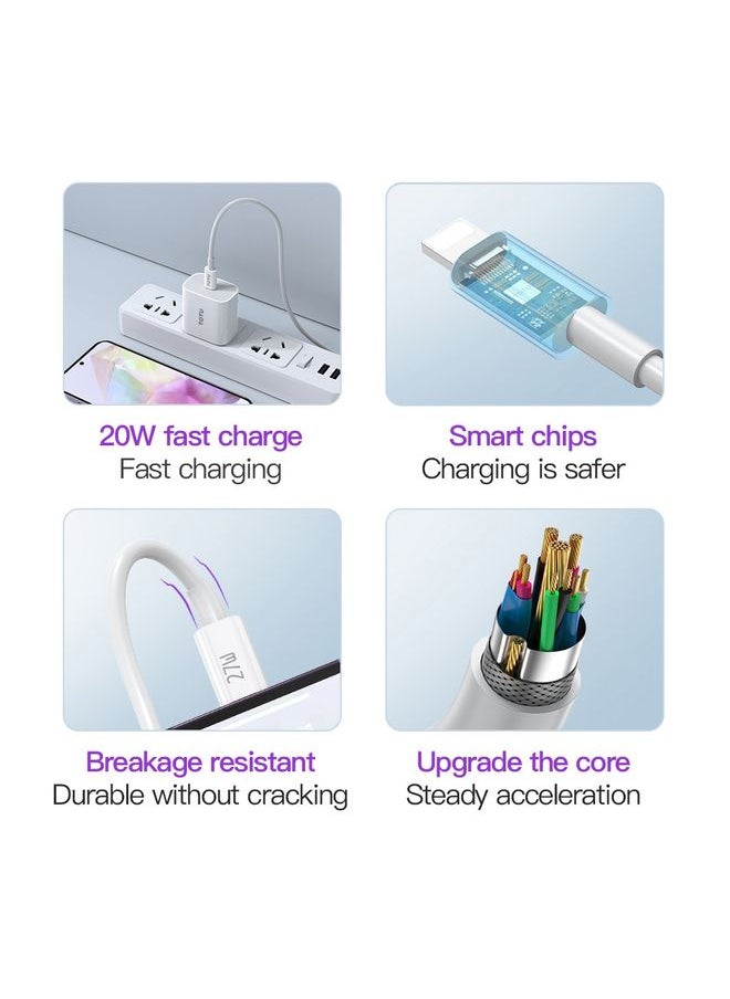 توتو TOTU CB-1-CC 60W USB-C/TYPE-C إلى كابل بيانات الشحن السريع لـ USB-C/TYPE-C ، الطول: 1M (أبيض)  - Image 5