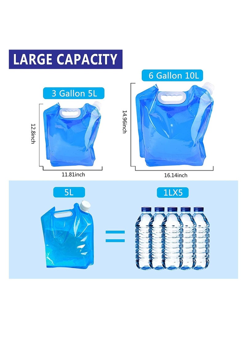 Generic - Folding Water Container, 5L+10L Outdoor Bag Car Carrier Container for Sport Camping Hiking Picnic BBQ Resistant Gift - Image 1