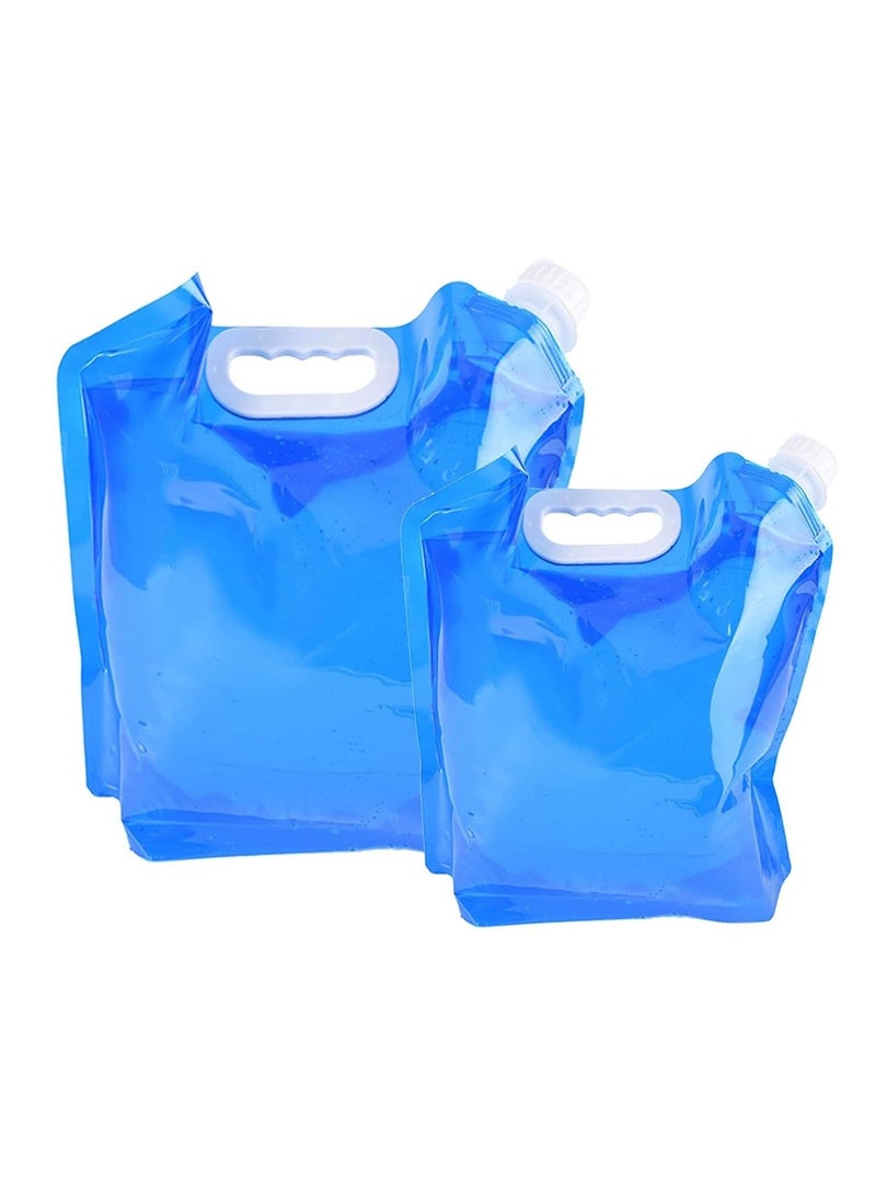 Generic - Folding Water Container, 5L+10L Outdoor Bag Car Carrier Container for Sport Camping Hiking Picnic BBQ Resistant Gift - Image 1