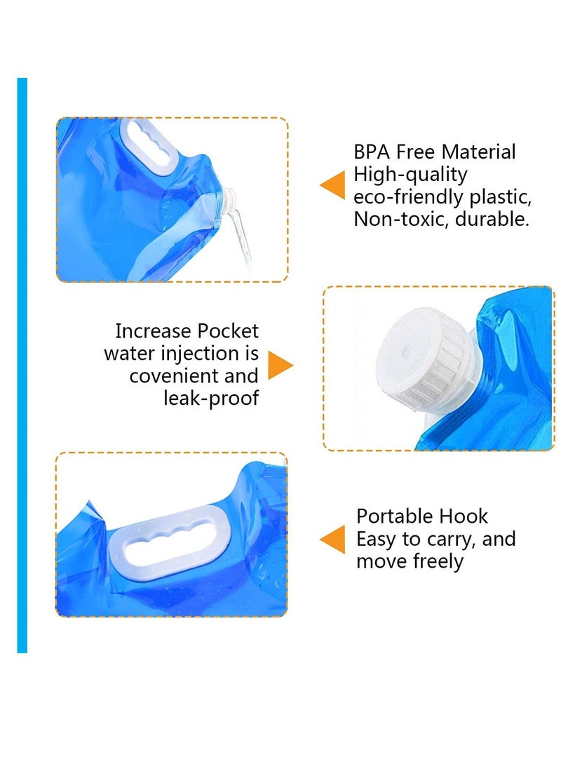Generic - Folding Water Container, 5L+10L Outdoor Bag Car Carrier Container for Sport Camping Hiking Picnic BBQ Resistant Gift - Image 1