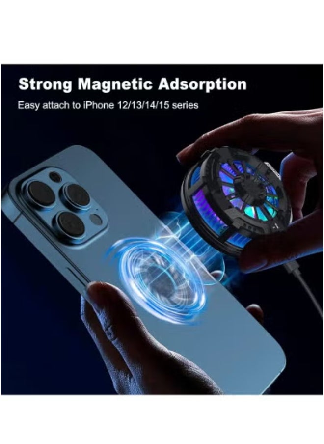 جاجيك Magnetic Semiconductor Mobile Phone Cooler S6 – Innovative Clip-On Cooling Fan with Built-In Magnetic Attachment and Advanced Semiconductor Technology – Ultra-Fast Heat Dissipation to Prevent Overheating – Lightweight, Portable Radiator Ideal for Mobile Gaming, Streaming, and Daily Smartphone Use – Compatible with Android & iOS Devices  - Image 2