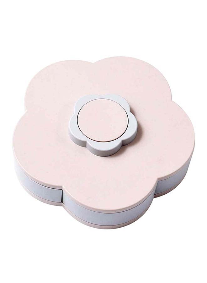 Flower Overflow Rotary Candy Box Pink 8x26x27cm - Image 1