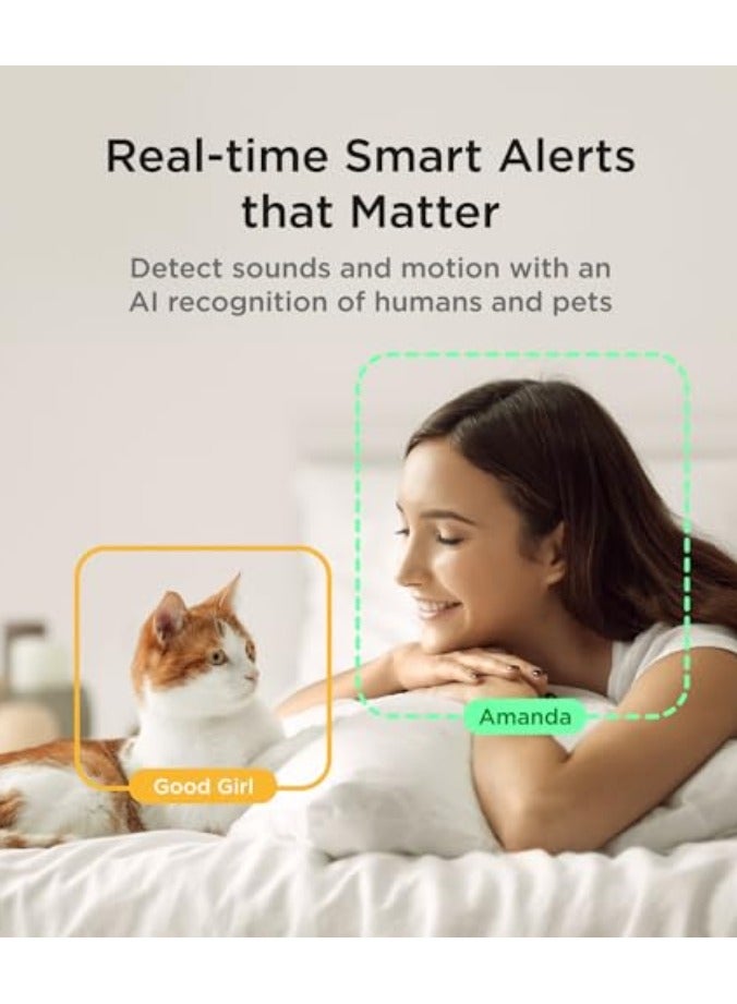 Petcube بلاي 2 | كاميرا ذكية عالية الدقة مدعومة بالذكاء الاصطناعي مع مؤشر ليزر، زاوية عرض عريضة 160°، صوت ثنائي الاتجاه مع 4 ميكروفونات - شاهد، تحدث، العب مع حيوانك الأليف من أي مكان، رؤية ليلية، متوافقة مع أليكسا، أندرويد و iOS - رمادي - Image 4