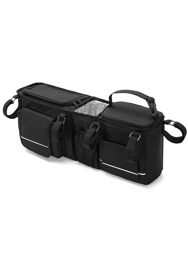 HODRANT Double Stroller Organizer Compatible with BOB Duallie & Compatible with Baby Jogger City Mini GT2 Stroller, Double Stroller Parent Console with Detachable Cooler & Cup Holder, Patent Pending - Image 1