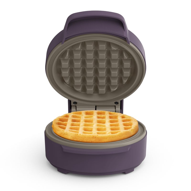 bella Snack-n-Store Mini Waffle Maker, EverGoodâ„¢ Ceramic Nonstick Coating, Cord Wrap, Ready Indicator Light & Cool Touch Handles, Stackable Design & Customizable Plates, 350 Watt, Plum - Image 1