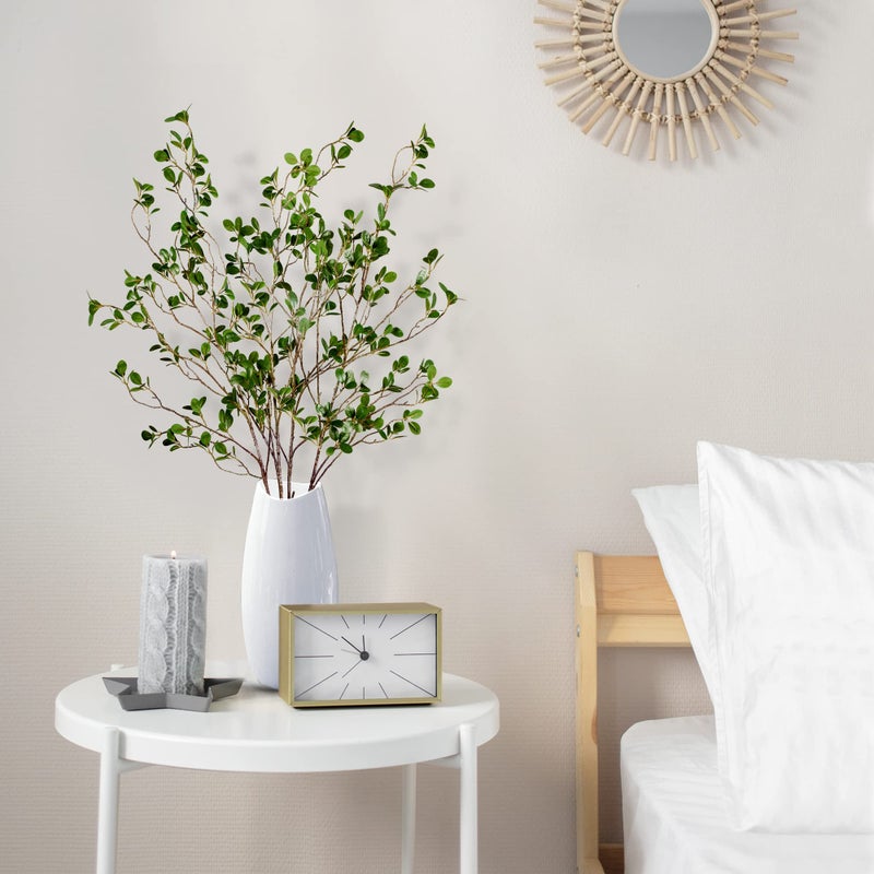 Sggvecsy 43â€™â€™ 4Pcs Artificial Ficus Branches Faux Leaf Spray Green Eucalyptus Branches Artificial Greenery Stems Fake Ficus Twig Plants for Home Office Wedding Vase Filler Shop Decoration - Image 4