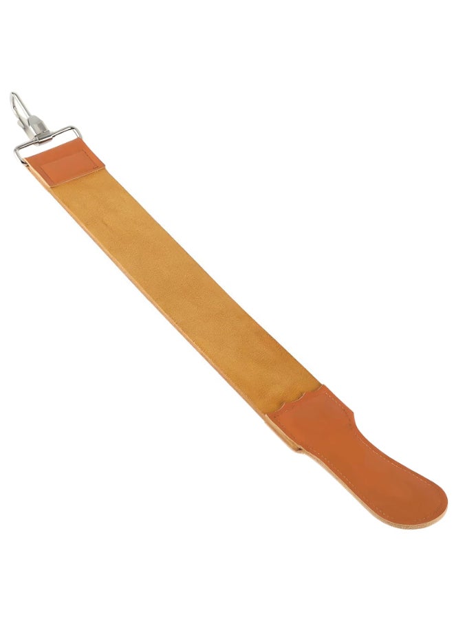 Jaasuee Straight Razor Strop Leather Sharpening Strap for Barber Use Brown J5036 - Image 2
