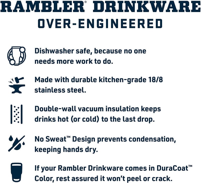 YETI زجاجة رامبلر سعة 26 أونصة، معزولة بالفراغ، مانعة للتسرب، من الفولاذ المقاوم للصدأ مع غطاء شوق - Image 3