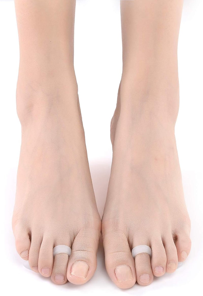 DOMG 4Pair/8Pcs Gel Hammer Toe Crest Cushions, Right/Left Hammertoe Gel Support Pads, Straightener and Corrector for Curled, Curved, Crooked, Overlapping, Clubbed Claw and Mallet Toes Curling Relief - Image 2