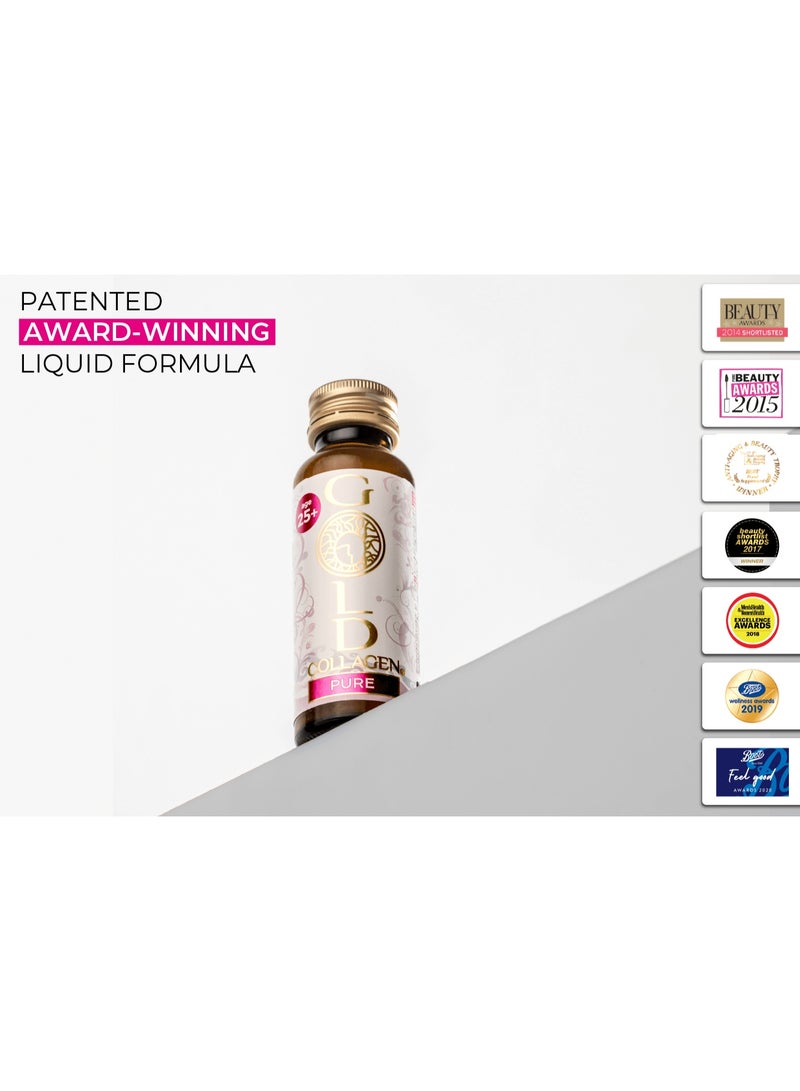 Gold Collagen GOLD COLLAGEN® Pure 10 Day - Advanced Collagen Supplement Anti-Aging for Youthful Skin, Hair & Nails | +25 age | Peach & Lychee Flavor | 50ml x 10 bottles  - Image 5