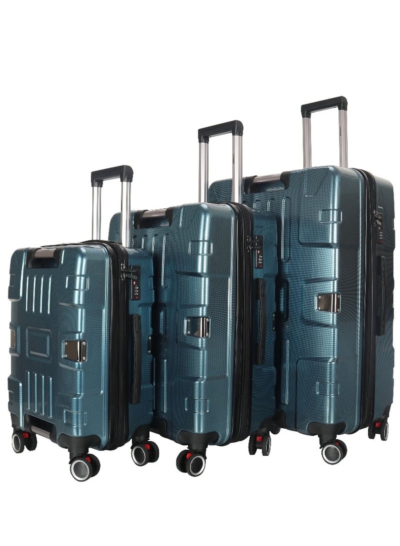 ستارجولد طقم حقائب سفر بعجلات من 3 قطع TPC عجلات جانبية صلبة مع قفل TSA - Image 1