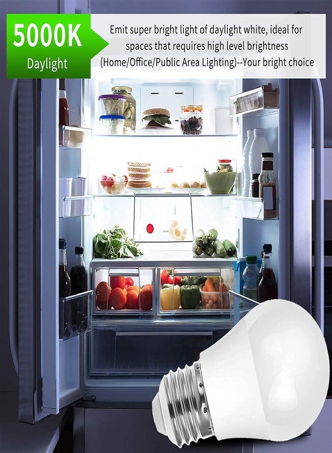 LEDERA LED Refrigerator Light Bulb, 40W Equivalent LED A15 Bulb, 5W Daylight 5000K E26 Mediun Base, Waterproof Appliance Bulb for Fridge Freezer Ceiling Fan, 500lm, Non-Dimmable, Pack of 2 - Image 5