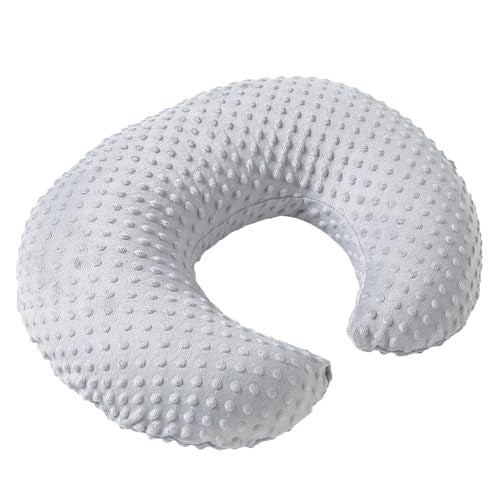 Pillowcase for Nursing Pillow and Positioner for Breastfeeding and Bottle Feeding Propping Baby Tummy Time Baby Sitting Support AwakeTime Support Pillow Cover Only Grey